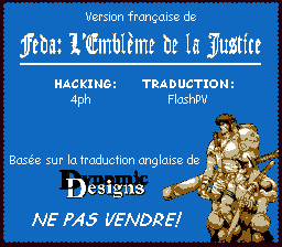L'écran d'introduction de la version française